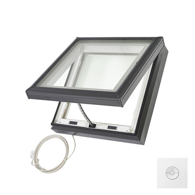 ELECTRIC VENTING Curb Mount VCE 2222 MAX OD CURB 26 5/8 by 26 5/8 Neat Glass WHITE Laminated 2008