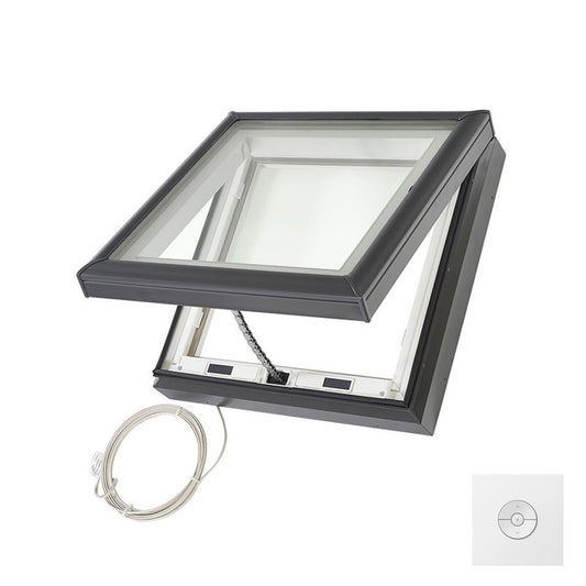 ELECTRIC VENTING Curb Mount VCE 2222 MAX OD CURB 26 5/8 by 26 5/8 Neat Glass WHITE Laminated 2008